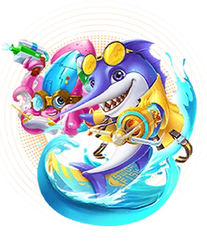 Fishing Game Scene with Player Casting Line